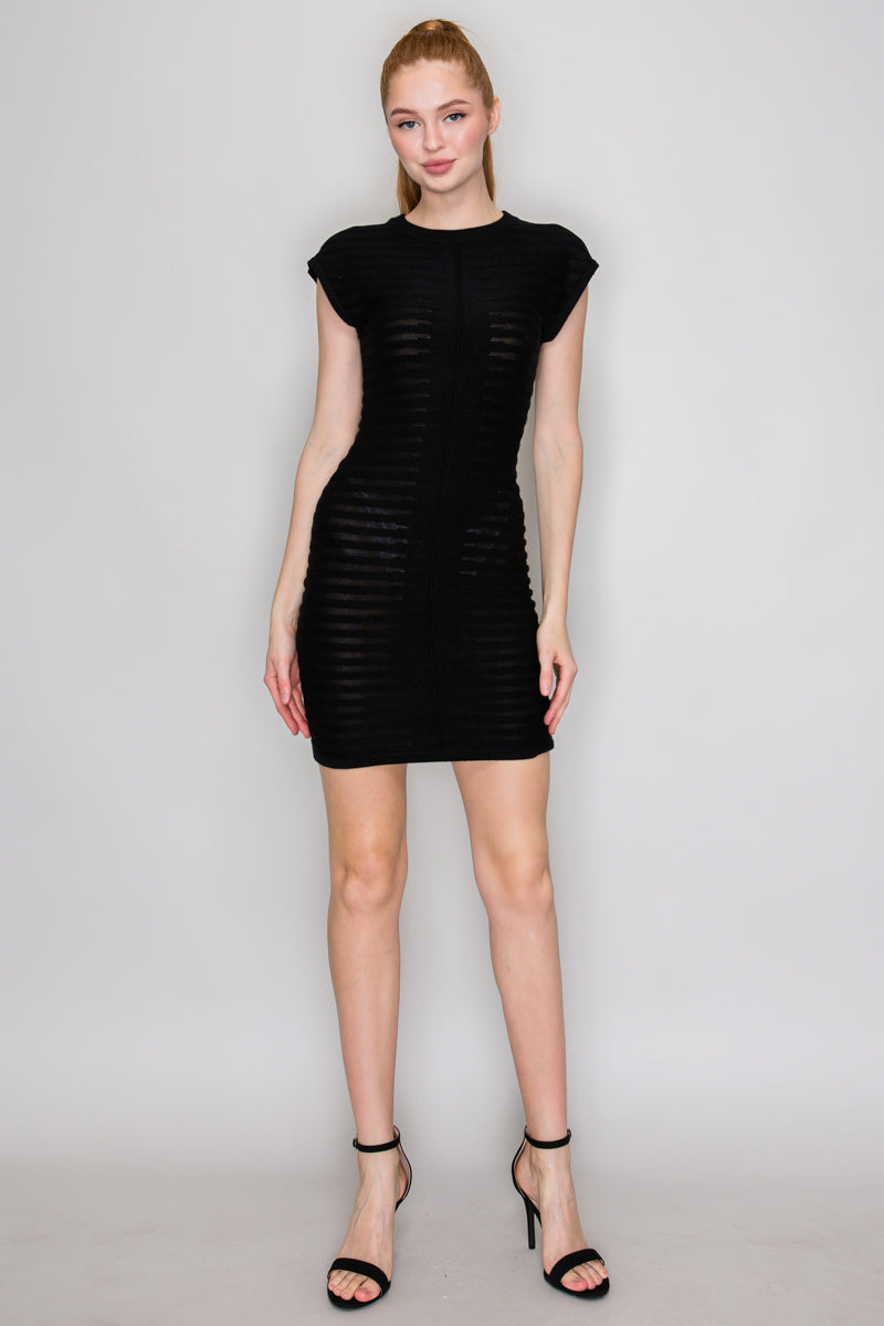 Vestido Corto de Punto Ajustado Elegancia contemporánea