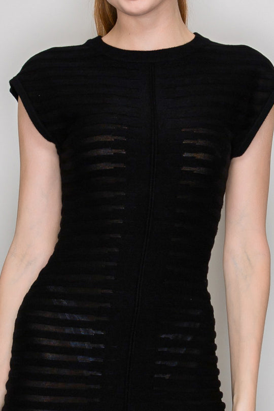 Vestido Corto de Punto Ajustado Elegancia contemporánea