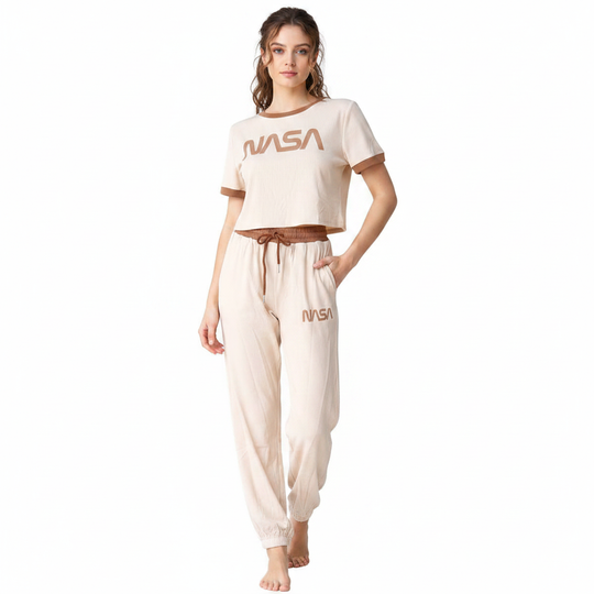 Conjunto Deportivo NASA para Mujer - Top y Pantalon Jogger