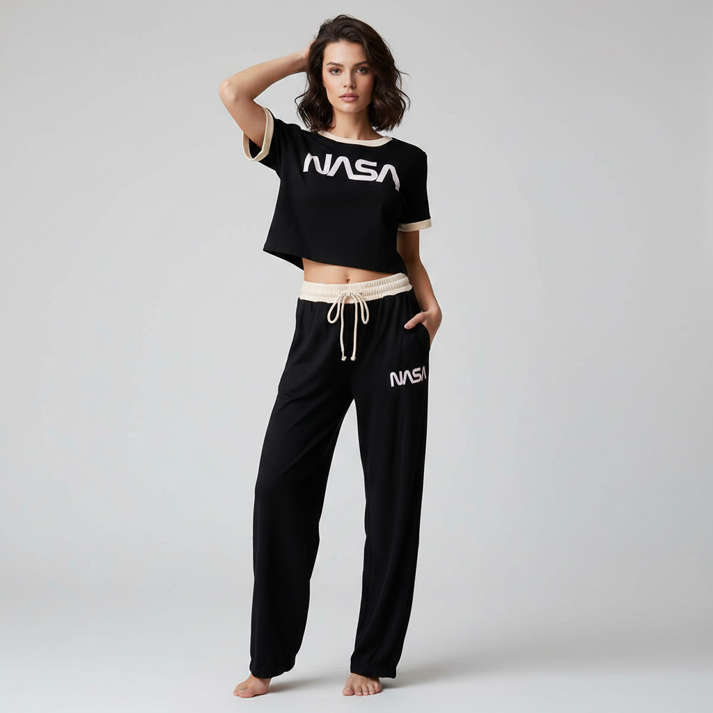 Conjunto Deportivo NASA para Mujer - Top y Pantalon Jogger