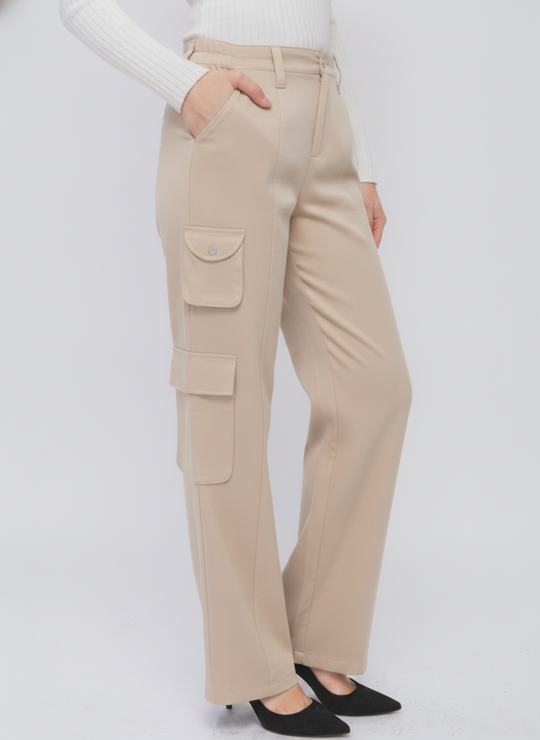 Pantalón Cargo para Mujer con Bolsillos Laterales