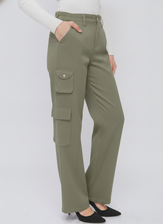 Pantalón Cargo para Mujer con Bolsillos Laterales