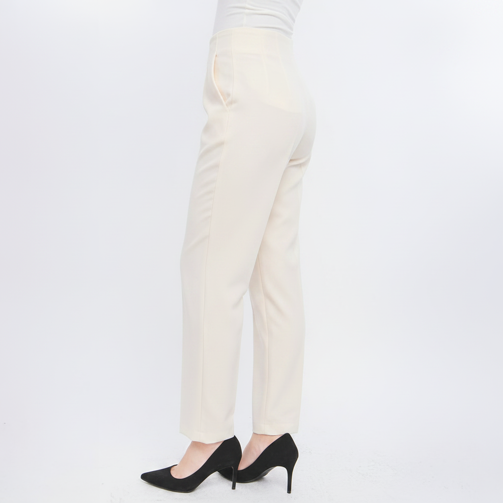 Pantalón de Vestir Mujer - Corte Recto y Tiro Alto