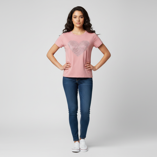 Blusa con Corazón de Estoperoles